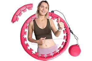 JUISTICEVILLE Weighted Hul Hoops for Adults Weight Loss 24 Knots Infinity Hoops Fitness Workout Equipment