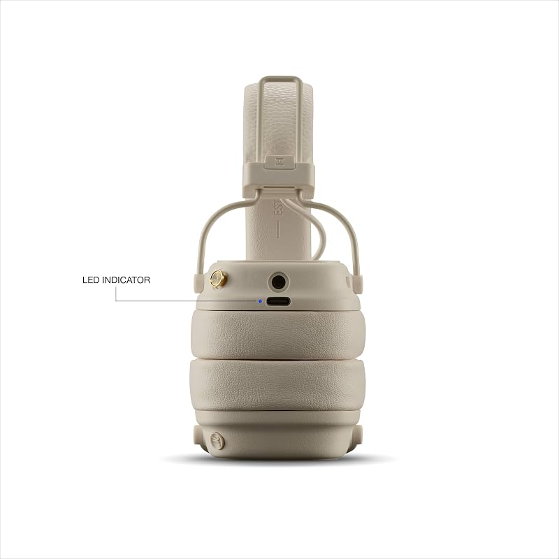 Major V Cuffie Wireless Bluetooth, 100 ore di riproduzione - Crema