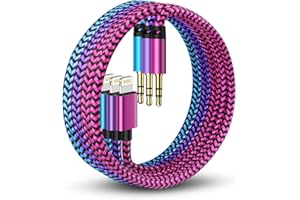 HAOANO 3pack- Aux to Lightning Cable, 3ft Braided Auxiliary Cord for iPhone, Car Home Stereo, Speaker, Headphones, Apple Mfi Certified Lightening to 3.5mm Male Audio Cable Wire for iPhone 14 Pro Max 13 12 11