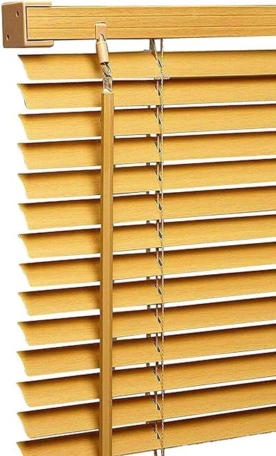 Funky Gadgets PVC Venetian Blind 45x150 Teak Wood Effect Fittings