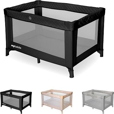 My Babiie Travel Cot - Lightweight, Easy Fold, 120x60cm Mattress