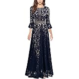meier women's illusion long sleeve embroidery prom formal dress