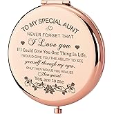GAOLZIUY Compact Mirror, Rose Gold Special Aunt Hand Mirror, 2.5 inches, Portable, Home Mirror for Mother's Day, Birthdays