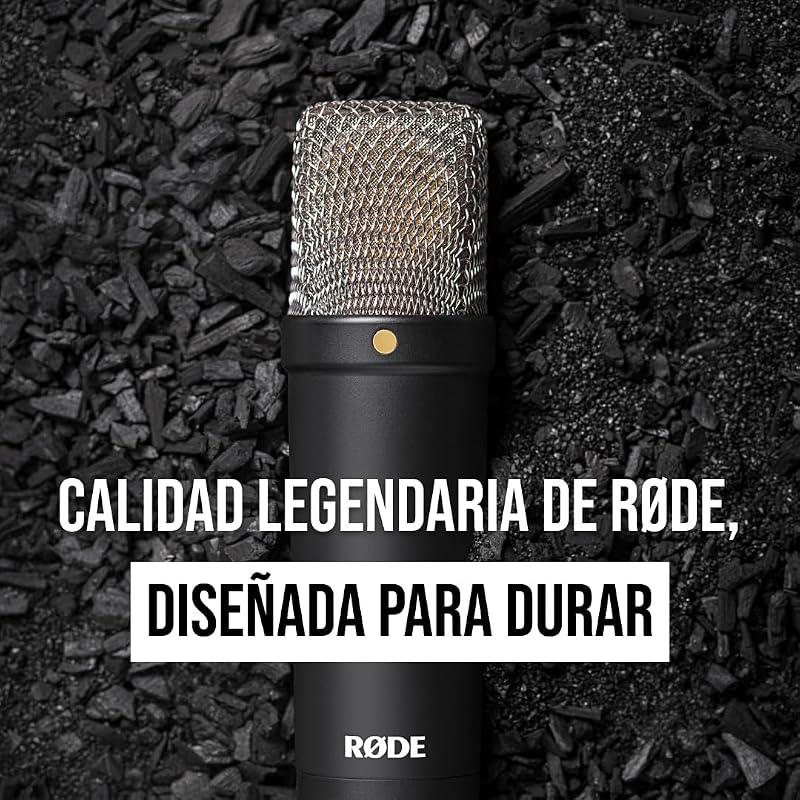Microfone condensador de grande diafragma da série NT1 Signature com suporte anti-vibração, filtro pop e cabo XLR para produção musical, gravação de voz, streaming e podcasting
