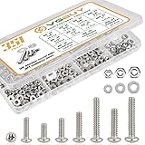 VGBUY 351Pcs Machine Screws Nuts and Bolts
