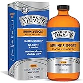 Sovereign Silver Immune Support - Colloidal Silver, Bio-Active Silver Hydrosol, 10 ppm, Liquid Twist Top, 32 Fl Oz, (946 mL)