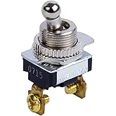 Gardner Bender GSW-124 Electrical Toggle Switch, SPST, ON-OFF, 6 A/120V AC, Screw Terminal