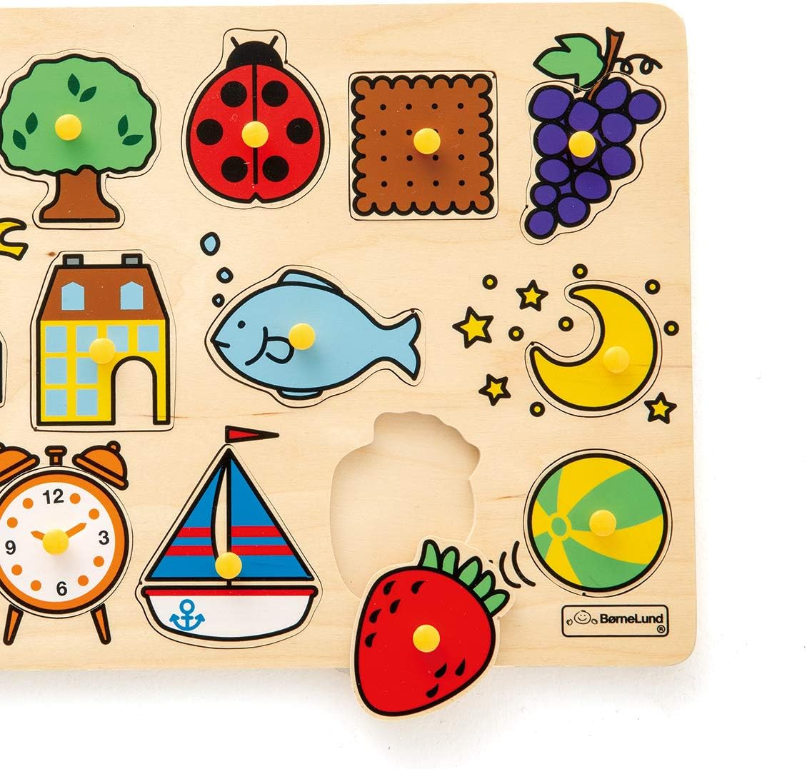 Amazon ボーネルンドオリジナル Bornelund Original ピックアップパズル バラエティ 14ピース 2歳頃 Hy おもちゃ おもちゃ