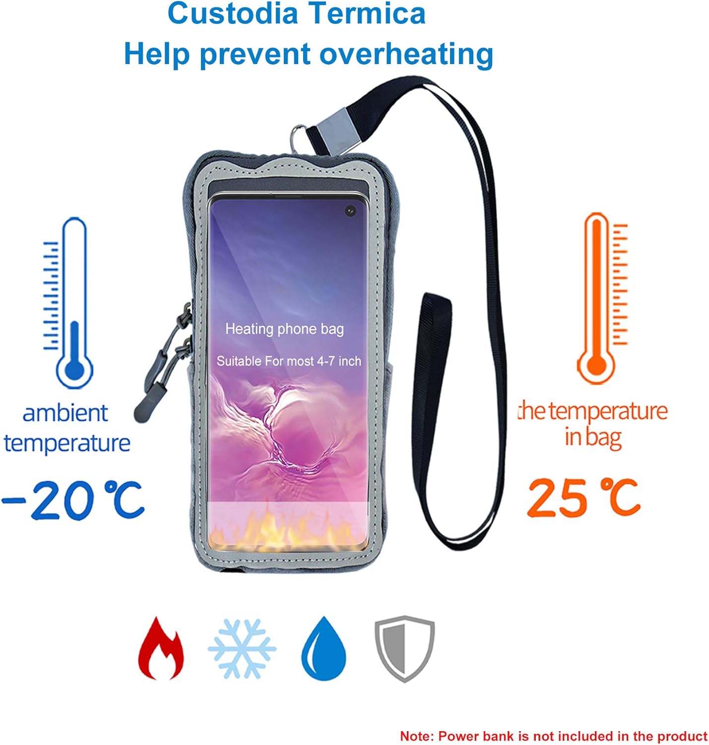 SenMore Thermal Phone Case Cellphone Pouch for Smartphone Protects Mobile Phone from Extreme Coldness,Extend Battery Life - Image 4
