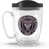 Tervis MLS Inter Miami CF - Primary Logo Made in USA Double Walled Insulated Tumbler Travel Cup Keeps Drinks Cold & Hot, 16oz Mug with Handle, Classic