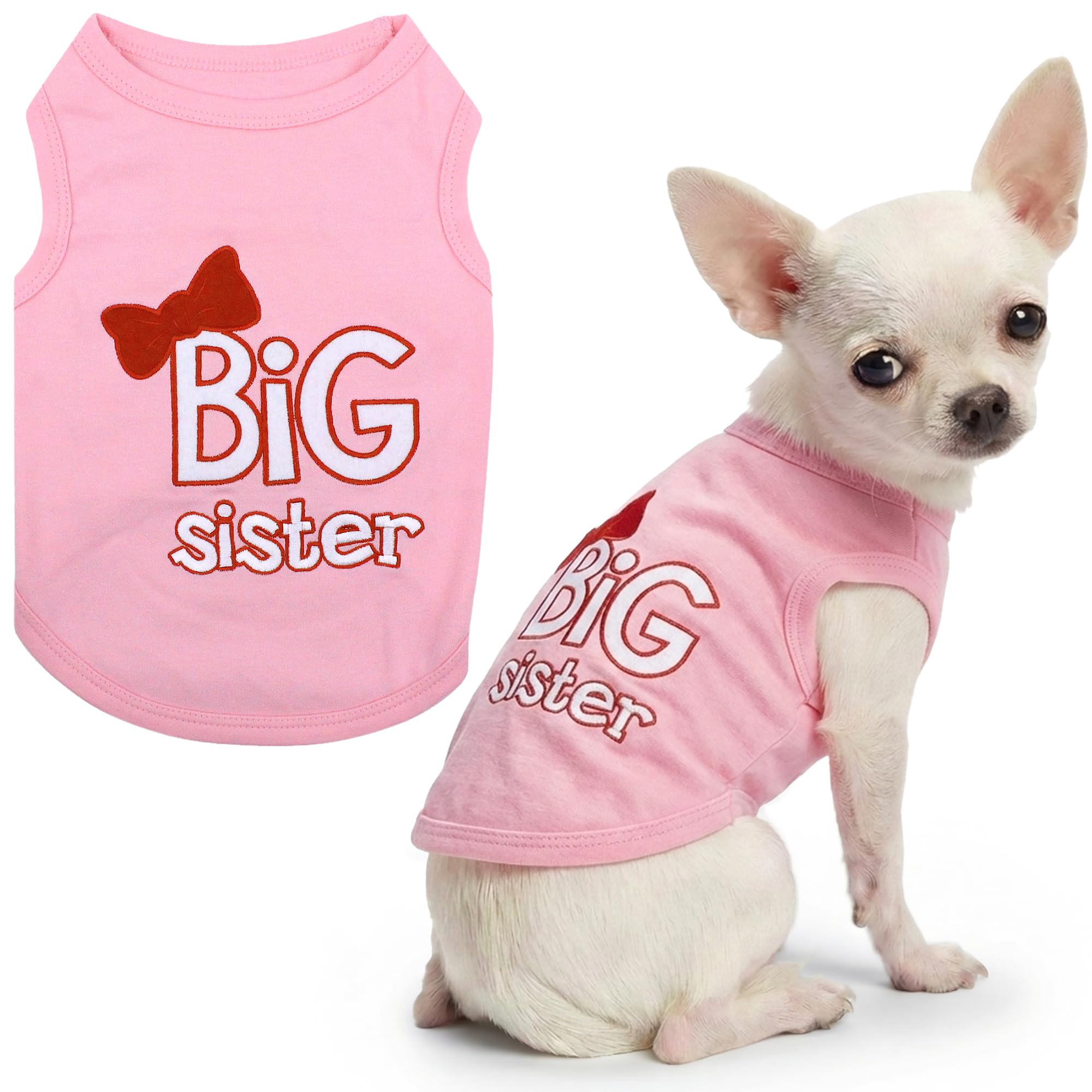 Parisian Pet Big Sister Dog Tank Pink