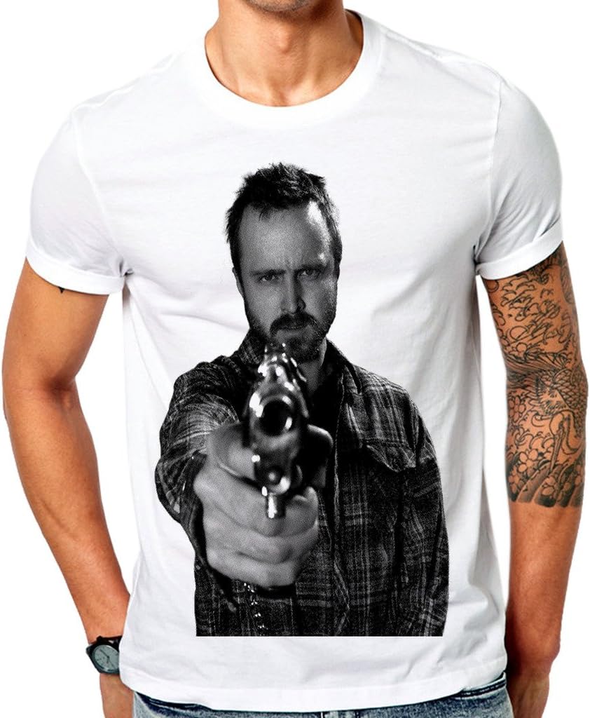 mazumi8 Breaking Bad Aaron Paul Jesse Pinkman Gun Shoot T-Shirt