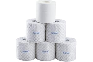 Karat 2-Ply Toilet Paper, 48 Rolls, 500 Sheets, Embossed for Softness, Individually Wrapped for Hygiene, Virgin Wood Fiber (JS-TTW500)