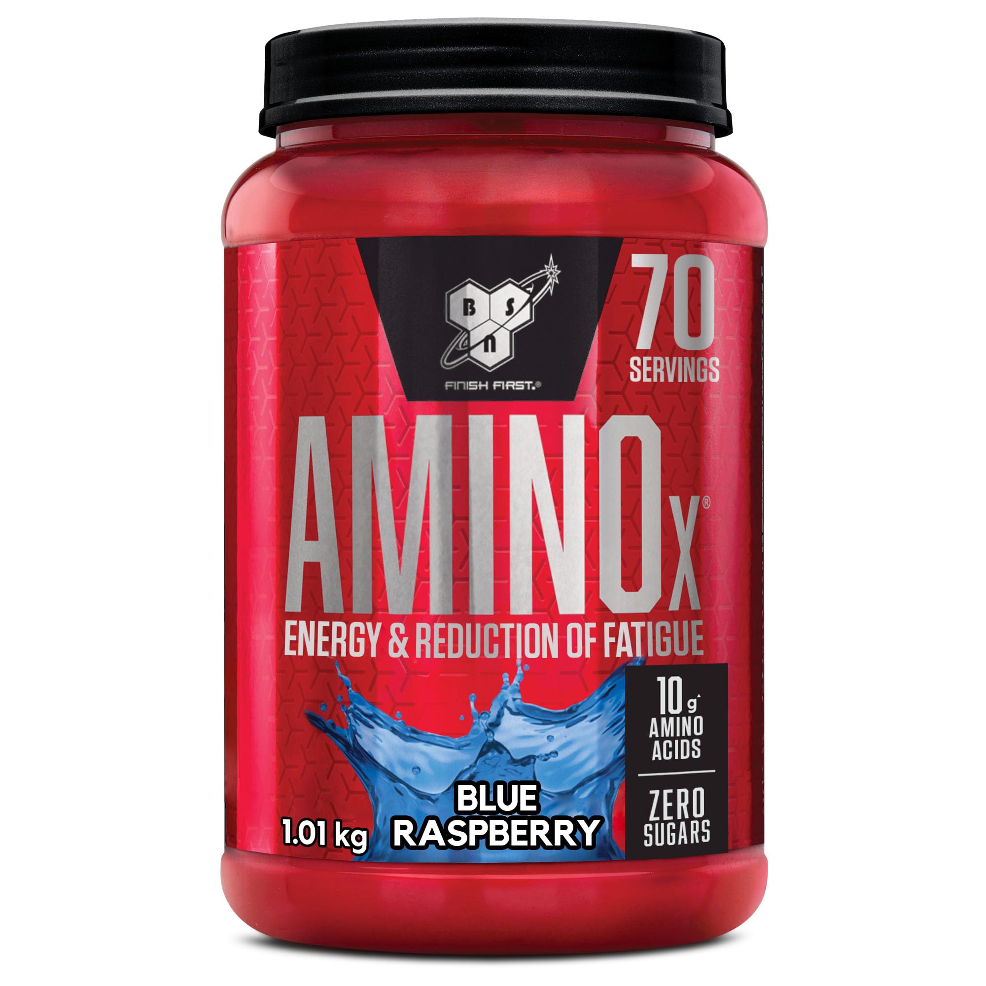 BSN Nutrition Amino X Supplement with Vitamin D, Vitamin B6 and Amino Acids,Blue Raspberry Flavour, 70 Servings, 1 kg
