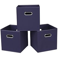 STOREONE 13 Inch Cube Organizer Bins ,Black Fabric