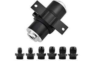 EVIL ENERGY Inline Fuel Filter 100 Micron with 6AN 8AN 10AN Adapter&Bracket Clamp 50MM Universal