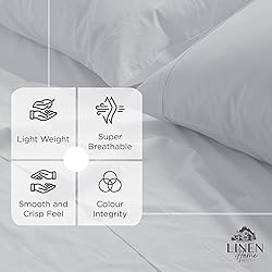 Linen Home 100% Cotton Percale Weave Fitted