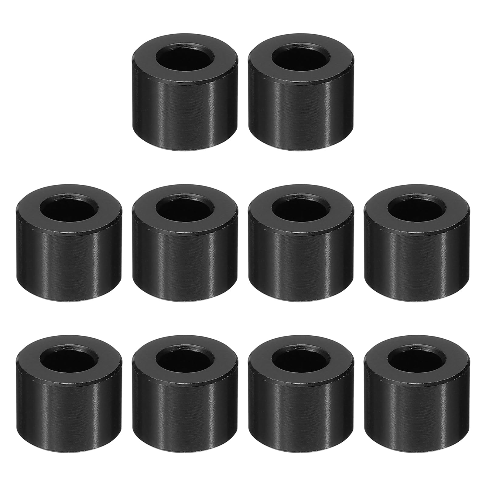 PATIKIL M6 Aluminum Spacers, 10 Pcs Metal Spacer Aluminum M6 x 1/2" OD x 3/8" L Aluminum Spacer Screw Standoff Round for 1/4" or M6 Screw Bolts