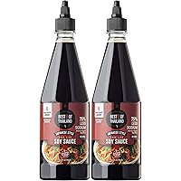 Best of Thailand Japanese Soy Sauce | Japanese Style Barrel Aged Lite Dark Soy Sauce | 2 Bottles of 23.65oz Real Authentic As