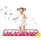 Floor Piano Mat, Toddler Girl Toys Musical Mat, 1 2 3 Year Old Girl Gifts | Keyboard Floor Playmat, 39.5" Electronic Music Animal Sound Touch Play Blanket, Dancing Mat