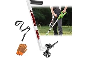 NFie Upgraded Weed Eater Handle, String Trimmer Handle Extension Back Saver, Ergonomic Weed Wacker Grip with Adjustable Shoulder Strap and Gloves for Lawn Care, Landscaping, Yard Trimming