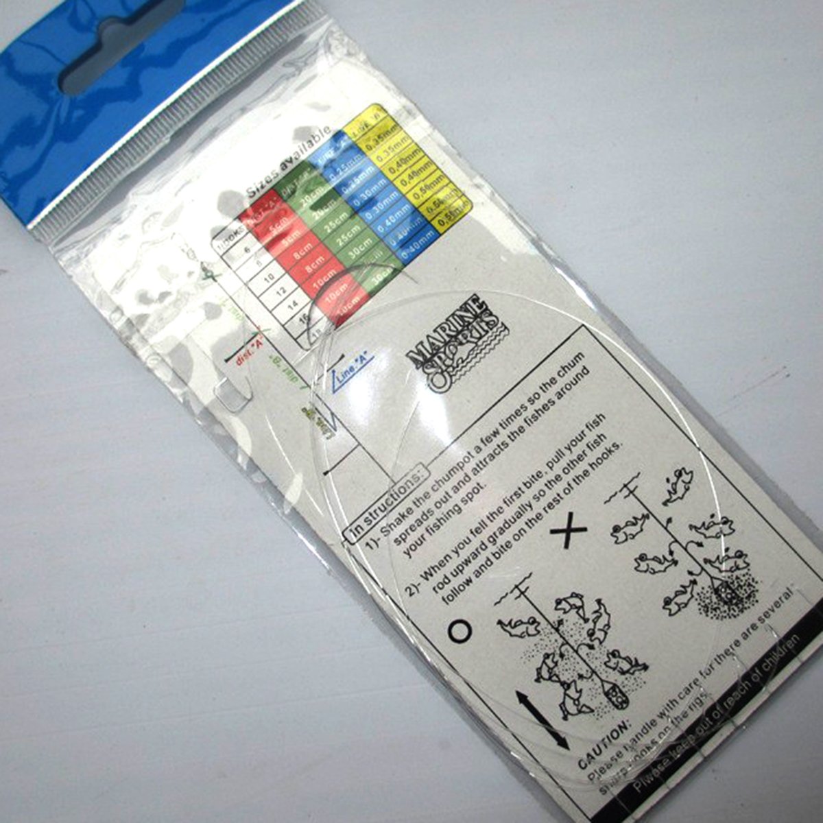 16packs /lot à l\'eau salée Bas de ligne et lumineux Bean Pêche Crochets Sabiki Appât Bas de ligne Truqués Leurres de pêche/plumes Crochets à roulement à billes pivotant Interlock Snap