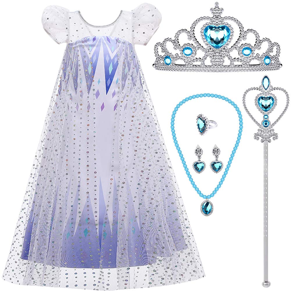 Girls Princess Dress Costume Toddler Snow Queen Sequin Cosplay Party Dress up