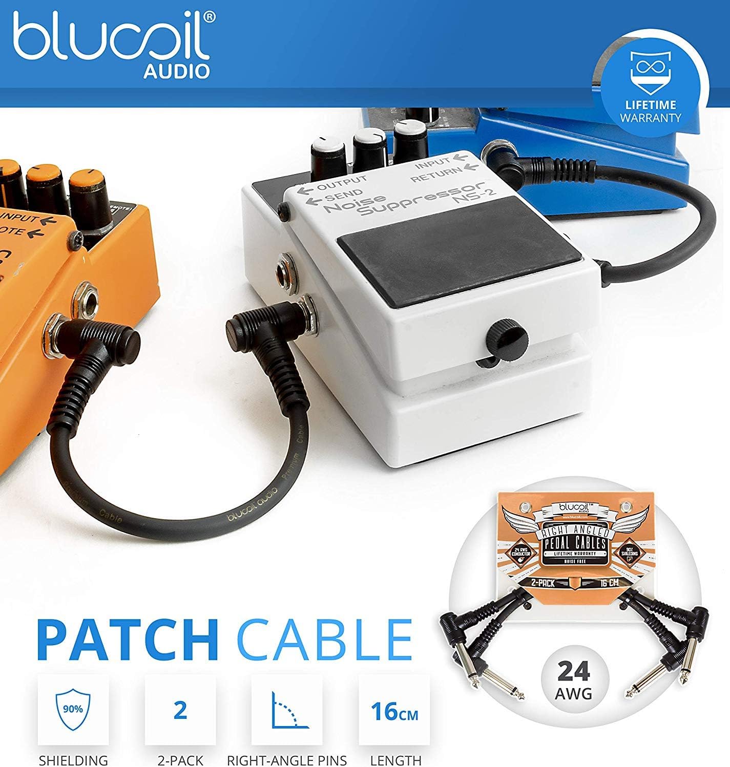 NUX B-5RC Wireless Guitar System for Electric Guitars, Bass, Ukuleles, Active Pickups Bundle with Blucoil USB Wall Adapter, 3-FT USB 2.0 Type-A Extension Cable, 4X Patch Cables, and 4X Guitar Picks: Home Audio & Theater