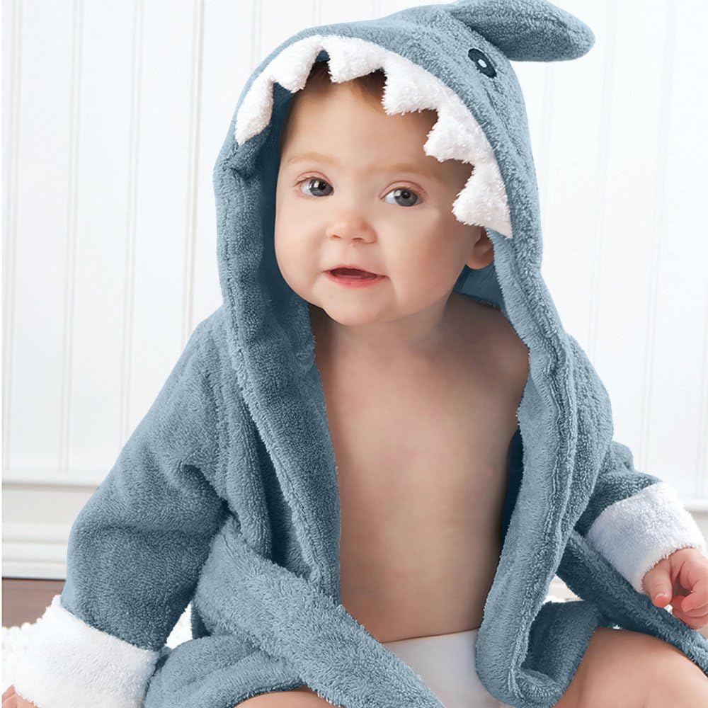 Le Bain M Comme Serviette Uraqt Unisex Bebe Peignoir Requin Bleu Sortie De Bain Pour Nouveaute Avec Motif Animal Anime Bebe Puericulture Lemoncitylive Com