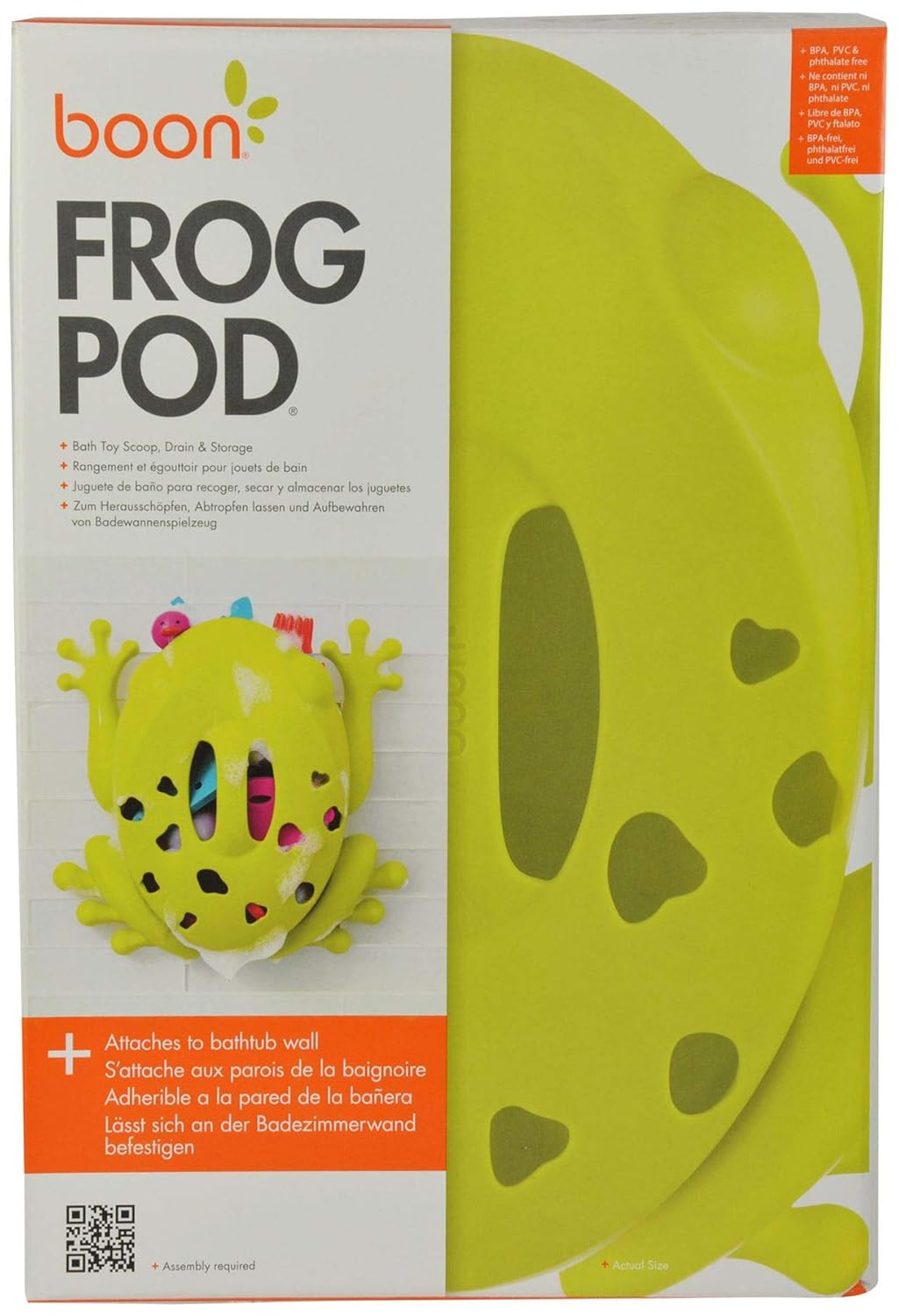 boon frog pod bath toy scoop