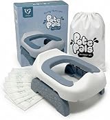 Venture Pote Pals Travel Potty Grey Woodland with 5 Liners 2 in 1