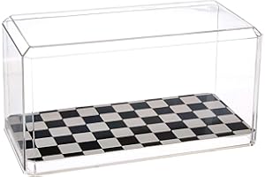 US Flag Store 94CCheckered 1:24 Scale Model Checkered Display Case, Clear, Black, White