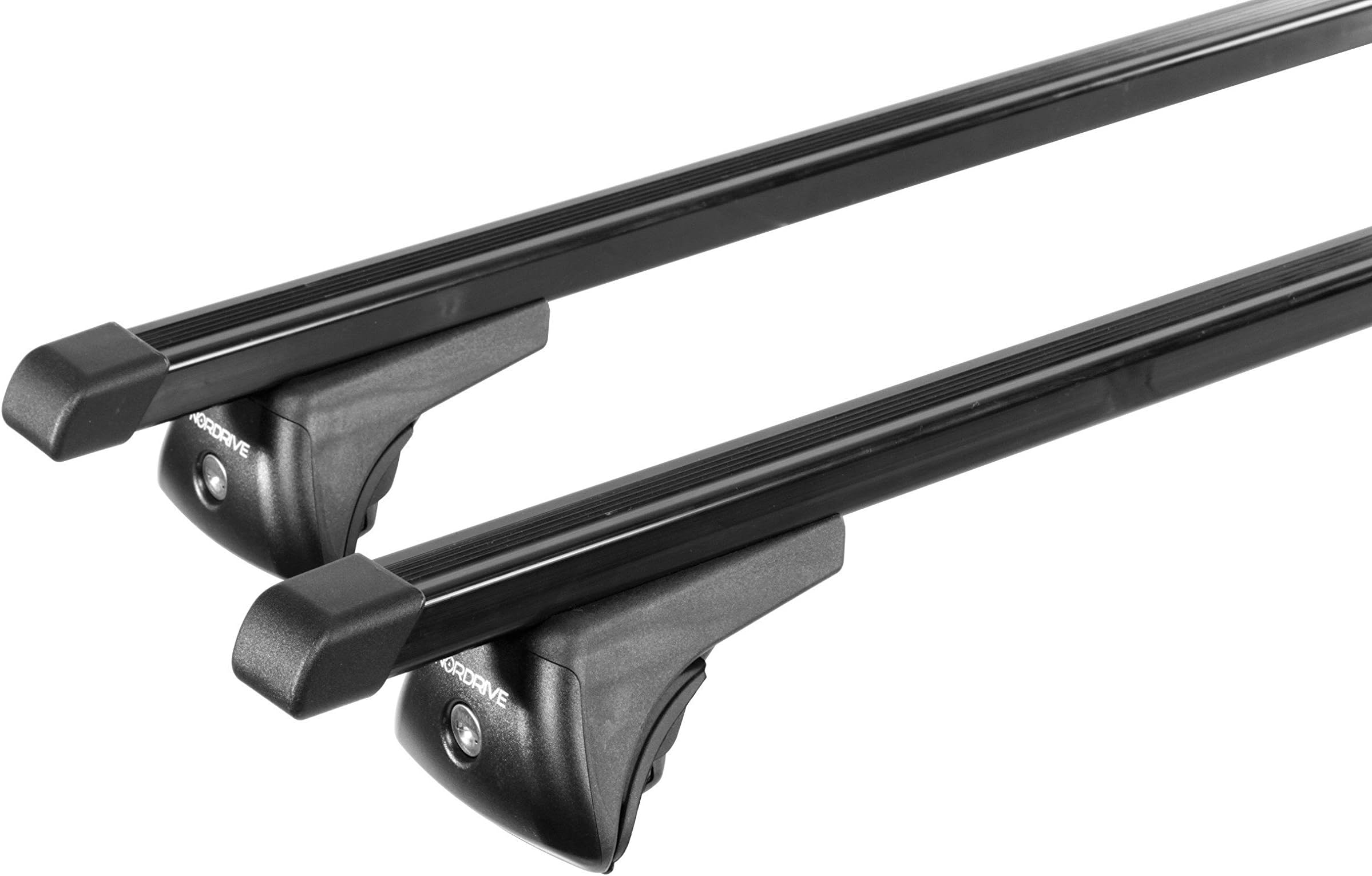 NORDRIVE N15051-9731, Steel Roof Rack Bars, Lockable, Easy to Fit (Only for the Model With Rails)