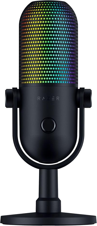 Razer Seiren V3 Chroma RGB USB Microphone Tap-to-Mute Black