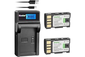 Kastar Battery (X2) & Slim LCD Charger for JVC BN-VF808, BN-VF808U, BNVF808 and JVC Everio GZ-MG130 148 150 155 175 255 275 5