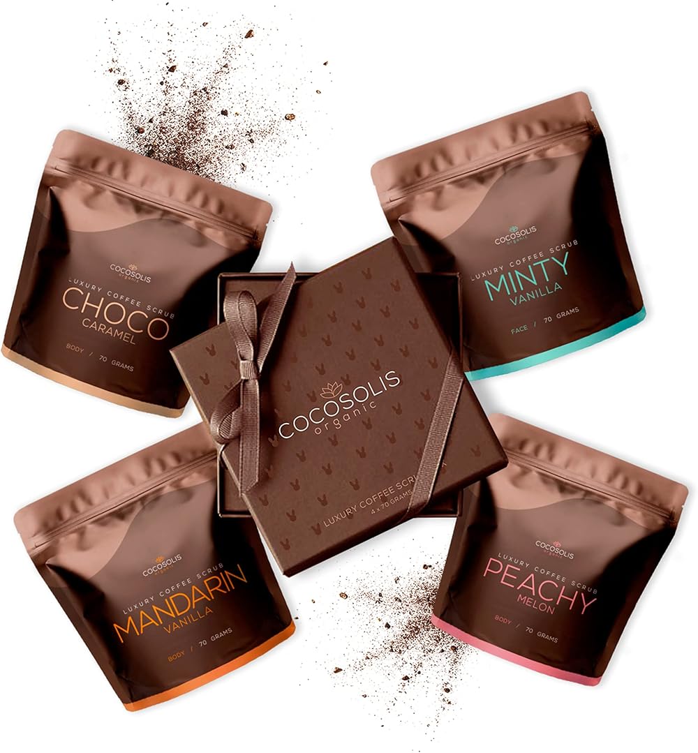 COCOSOLIS Luxury Coffee Scrub 4x Natural Organic Face Body Smoother Hydrate 280g