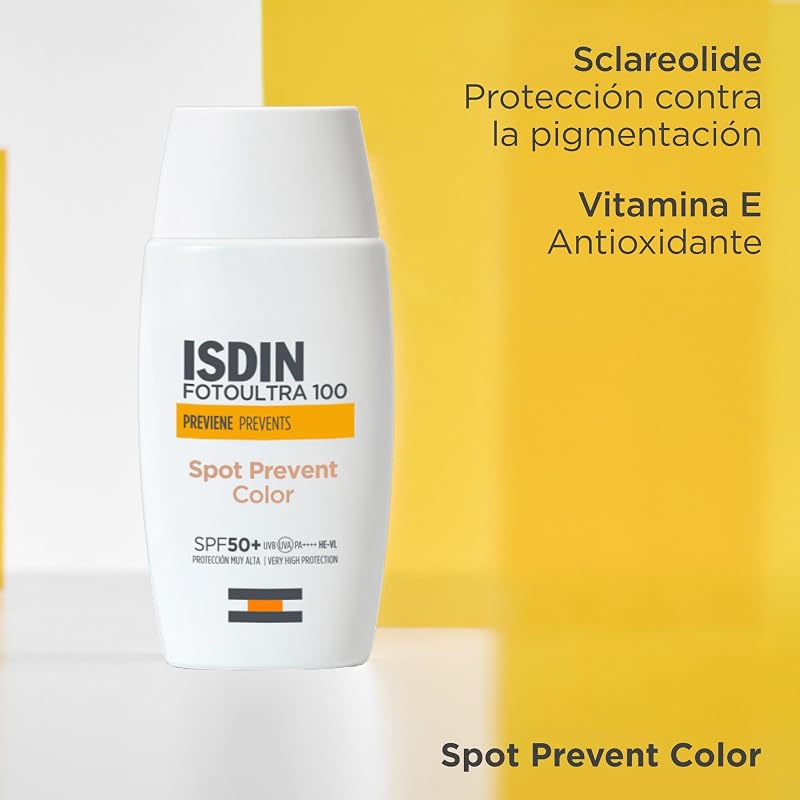 Fotoultra 100 Fotoultra Spot Prevent Color SPF 50+ Protector Solar Facial Con Color Que Ayuda A Prevenir Manchas Solares Con Alta Protección UVB/UVA, Protege, Previene Y Unifica El Tono -50 ml