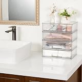 Vtopmart 2 Pack Clear Small Stackable Storage Drawers Acrylic Organizer view 8