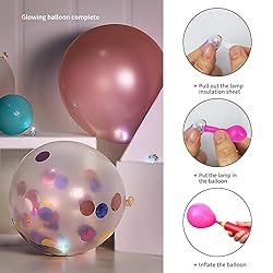 Aogist 50pcs White Balloon Lights,Long Standby Time