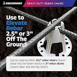 Sandbaggy Plastic Rebar Chair - Elevates 2-1/2" or