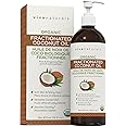 Viva Naturals Organic Fractionated Coconut Oil – Pure Massage Oils for Massage Therapy, Coconut Oil for Skin & Hair, Lightwei