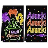 Yarcooly Halloween Kitchen Towels Hocus Pocus Dish Towels Sanderson Sisters Decor Day of The Dead Halloween Decorations for Home Party