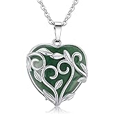 XIANNVXI Green Aventurine Necklace Mothers Day Gifts Healing Crystal Stone Necklaces Heart Pendant Necklace Natural Spiritual Jewelry for Women Girlfriend Wife