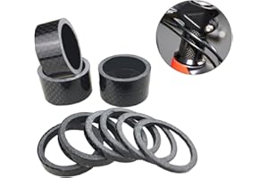PLATT 10 Pieces Bike Headset Spacer Full Carbon Fiber Bicycle Stem Headset Spacer Fit 1 1/8-Inch Compatible with MTB Bike Roa