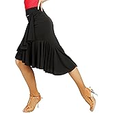 G2022 Latin Ballroom Dance Professional Lotus Leaf Style and Irregular Swing Design Skirt