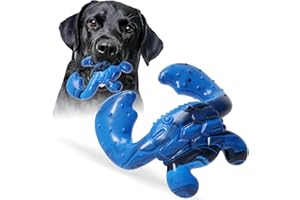 Ouilter Dog Toys for Aggressive Chewers, Dog Toys for Medium Large Dogs, Tough Nylon Dog Chew Toys with Bacon Flavor, Chew Toys for Aggressive Chewers, Blue
