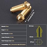 JIZZU 12x 0.4mm 3D Printer Nozzles M6 Brass Extruder for Anycubic Kobra 2 view 2