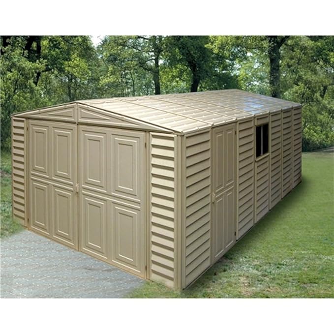 10FT x 18FT DURAMAX PLASTIC PVC GARAGE WITH STEEL FRAME (3.22m x 5.59m