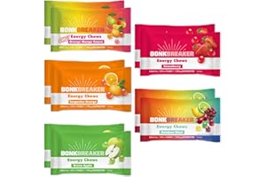 Bonk Breaker Energy Chews, Gluten-Free, Dairy-Free Ingredients to Provide Quick Energy and Focus, 1 Box of 10 Packets, Variety Pack