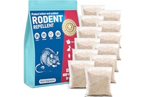Lousye 12 Pouches Rodent Repellent, Mighty Mint Mouse Repellent,Environmentally Friendly and Humane Mouse Trap for Home, Car Engines, Pest Control for Indoor (White)